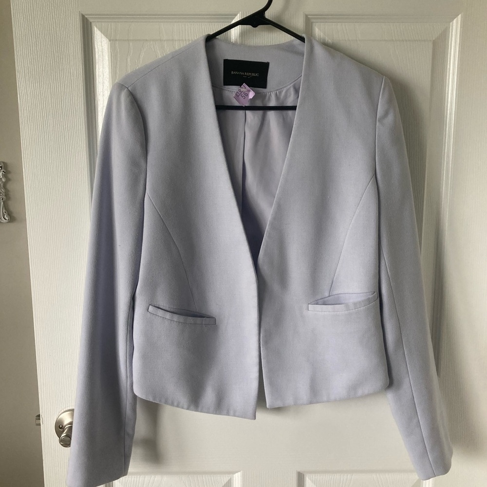 Banana Republic Light Blue Blazer Tailored Suit Jacket